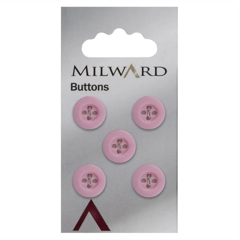 Milward-Knopf, matt, rosa, 12 mm (5 Stück)