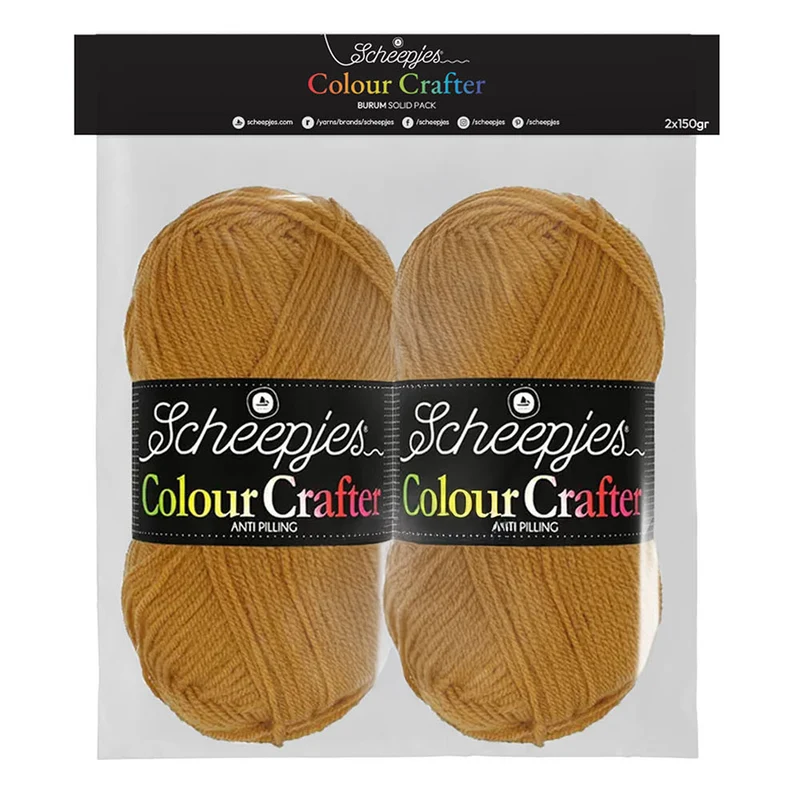 Scheepjes Colour Crafter Solid Pack 2 x 150 g Burum
