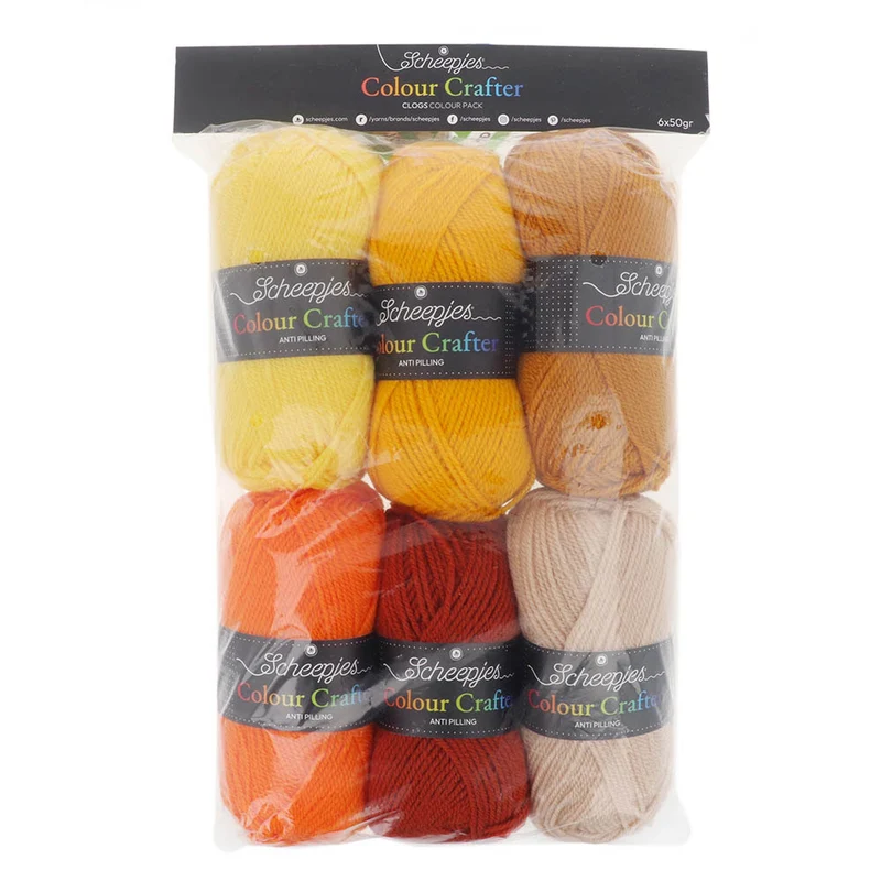 Scheepjes Colour Crafter Colour Pack 6 x 50 g Clogs