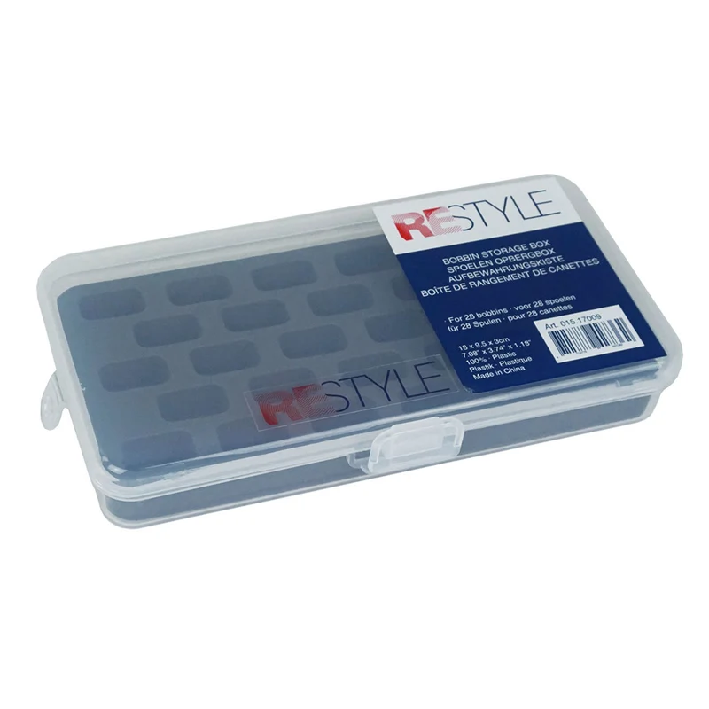 Restyle Spulenbox für 28 Spulen, 18 × 9,5 × 3 cm