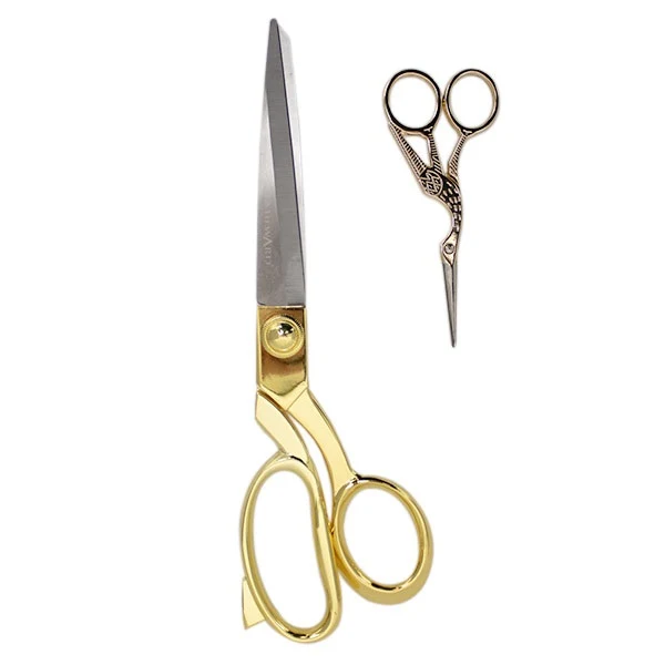 Milward-Set: Stoffschere (25,5 cm) & Stickschere (11,5 cm) Gold
