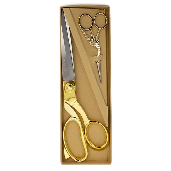 Milward-Set: Stoffschere (25,5 cm) & Stickschere (11,5 cm) Gold
