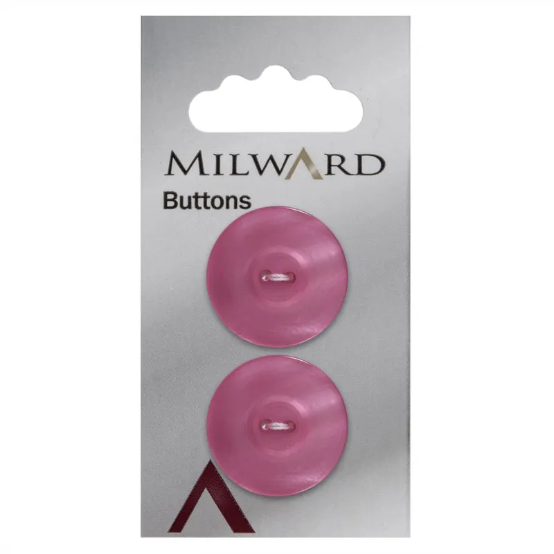 Milward Rosa Glänzender Knopf 22 mm (2 Stück)