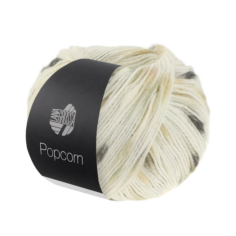 Lana Grossa Popcorn 009 Weiß/Beige/Camel/Grau/Anthrazit