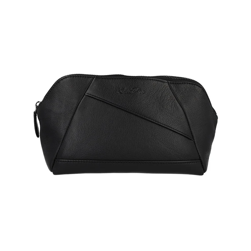 KnitPro Eden Projekt-Tasche aus Leder, Schwarz, 15 x 29 x 11,5 cm