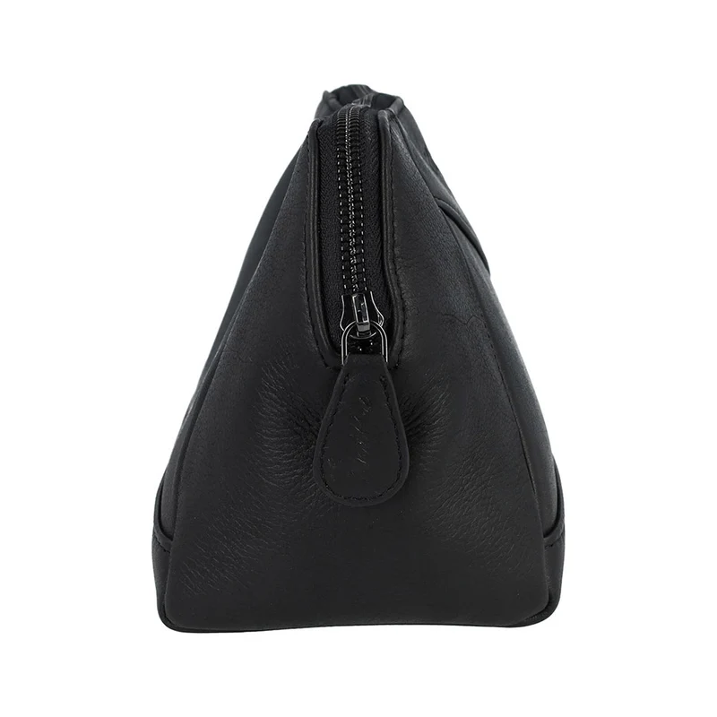 KnitPro Eden Projekt-Tasche aus Leder, Schwarz, 15 x 29 x 11,5 cm