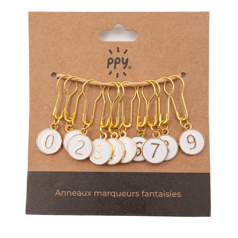 PPY Maschenmarkierer Zahlen 0–9 – 10er-Set