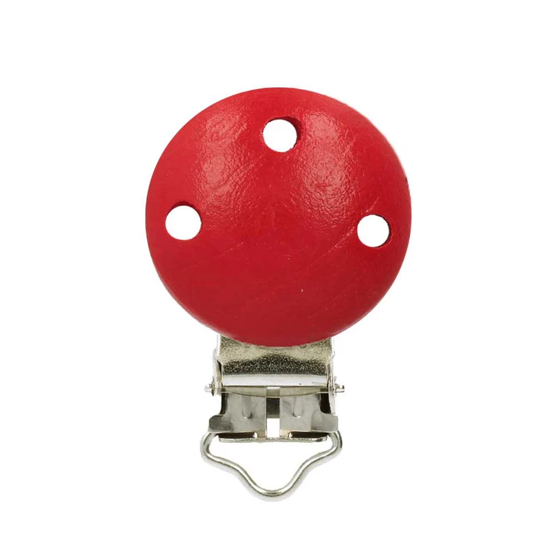 Opry Schnullerhalter aus Holz, Rot, 45 x 28 mm