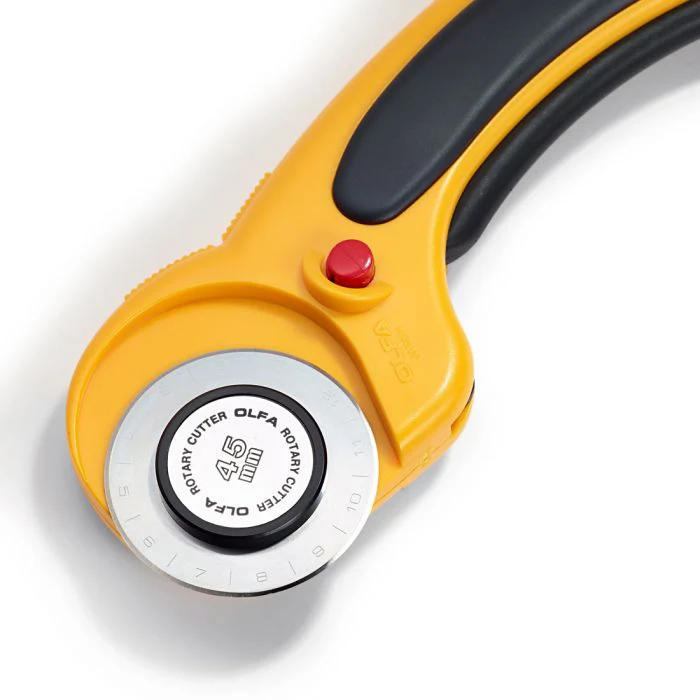 Prym Rollmesser Comfort 45 mm – Ergonomisches Rollmesser mit Sicherheitsschieber