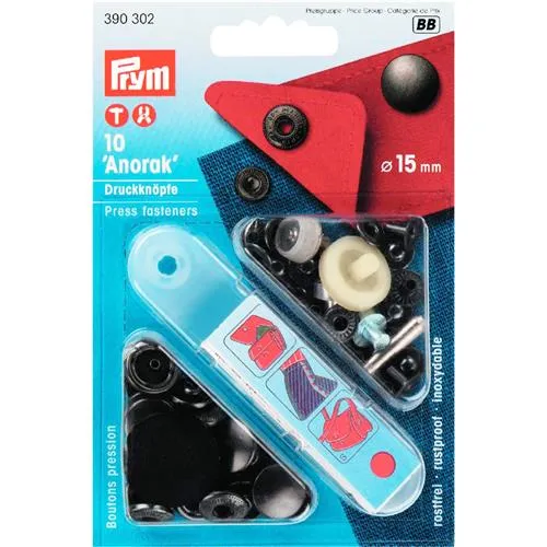 Prym Nahtlose Druckknöpfe Anorak 15 mm 03 Bronziert