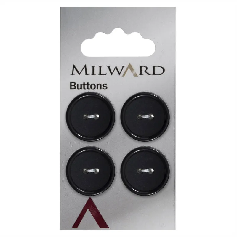 Milward-Knopf, matt, Dunkelblau, 20 mm (3 Stück)