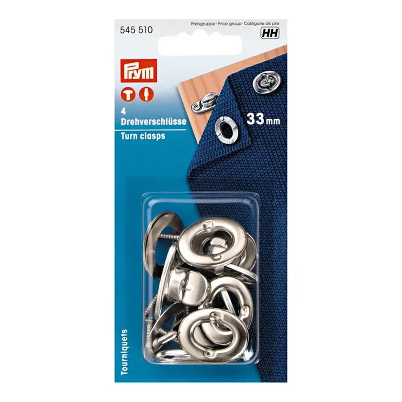 Prym-Schlingen, Silber, 33 mm