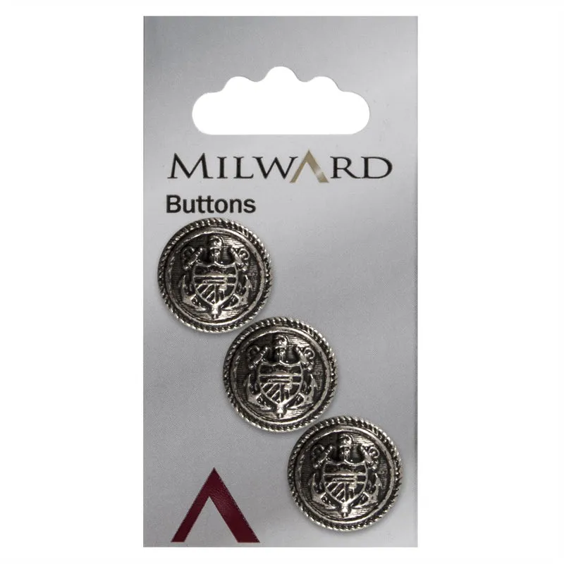 Milward Knöpfe, Silber, 19 mm (3 Stück)