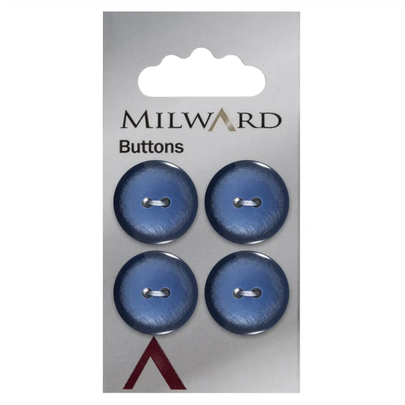 Milward Glanzknopf Dunkelblau 19 mm (4 Stück)