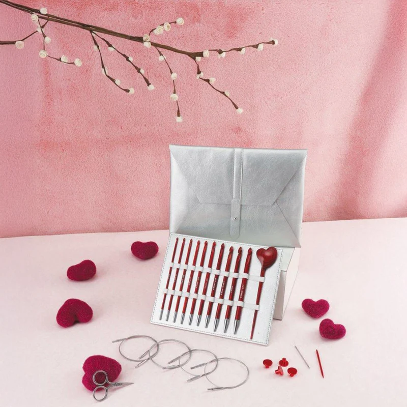 KnitPro Limited Edition tunesisches Häkelnadel-Set Amore 3 – 8 mm