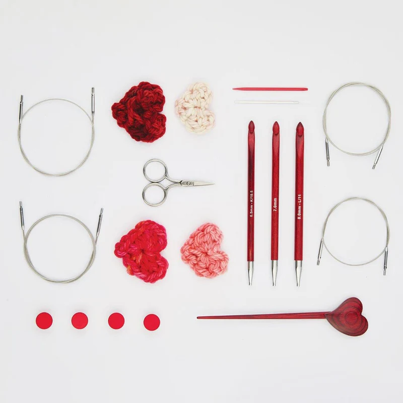 KnitPro Limited Edition tunesisches Häkelnadel-Set Amore 3 – 8 mm