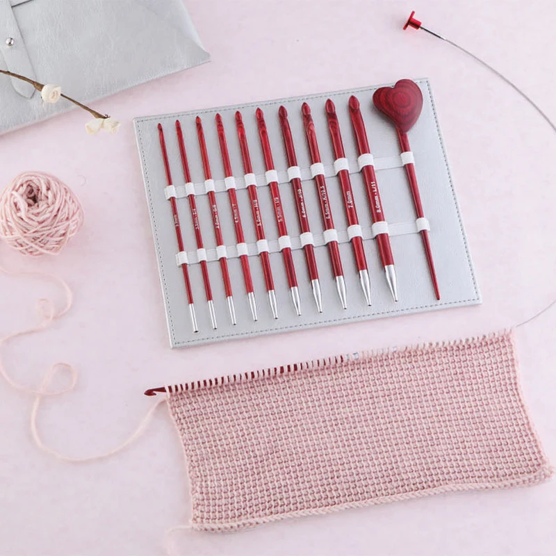 KnitPro Limited Edition tunesisches Häkelnadel-Set Amore 3 – 8 mm