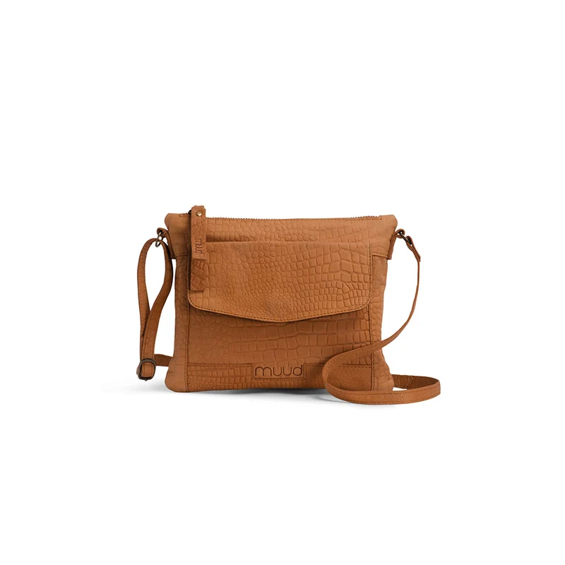 MUUD Vadsø Whisky – Handgefertigte Crossover-Tasche aus Leder, 19 x 23 cm