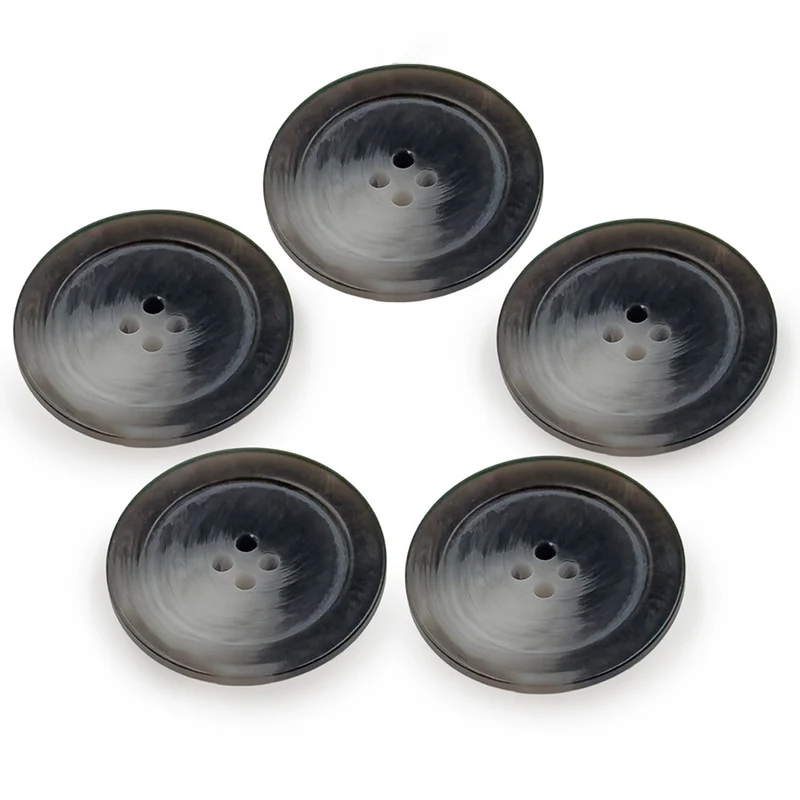 PPY-Knöpfe „Mathoorn-Effekt“, 5er-Set, 20 mm, 2057, Grau