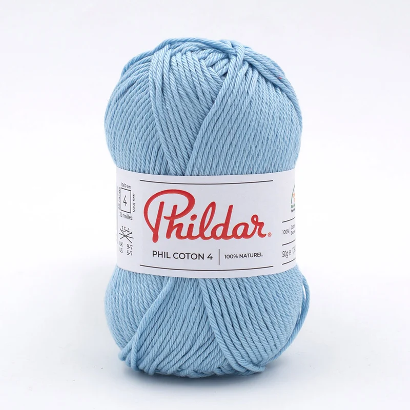 Phildar Phil Coton 4 1015 Azurblau