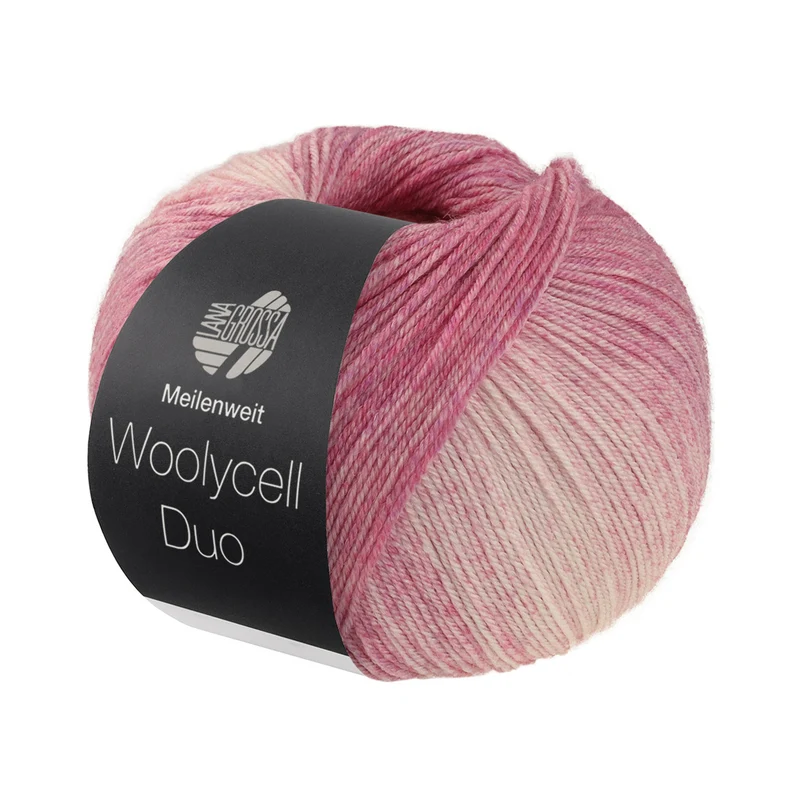 Lana Grossa Woolycell Duo 6002 Violett-Fuchsia/-Flieder/Rosa