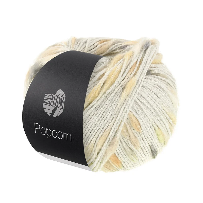 Lana Grossa Popcorn 010 Silbergrau/Beige/Grau/Dunkelgrau