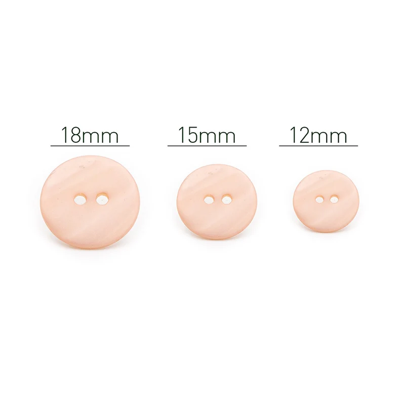 PPY Knopfset Perlmutt Rosa 5 Stück 15 mm