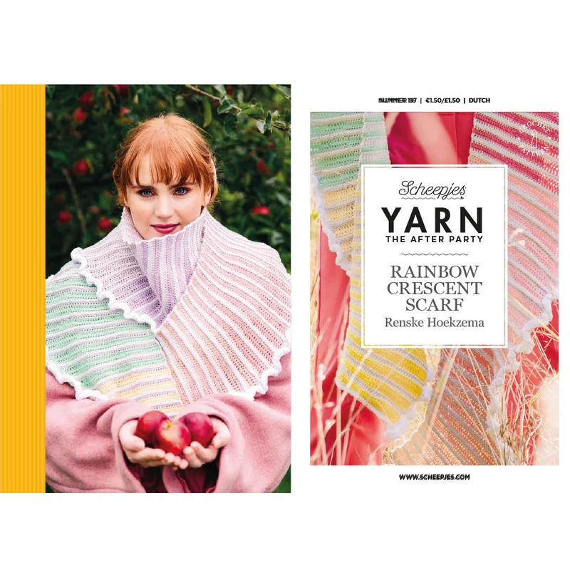 YARN The After Party Nr. 157 Rainbow Crescent Scarf NL