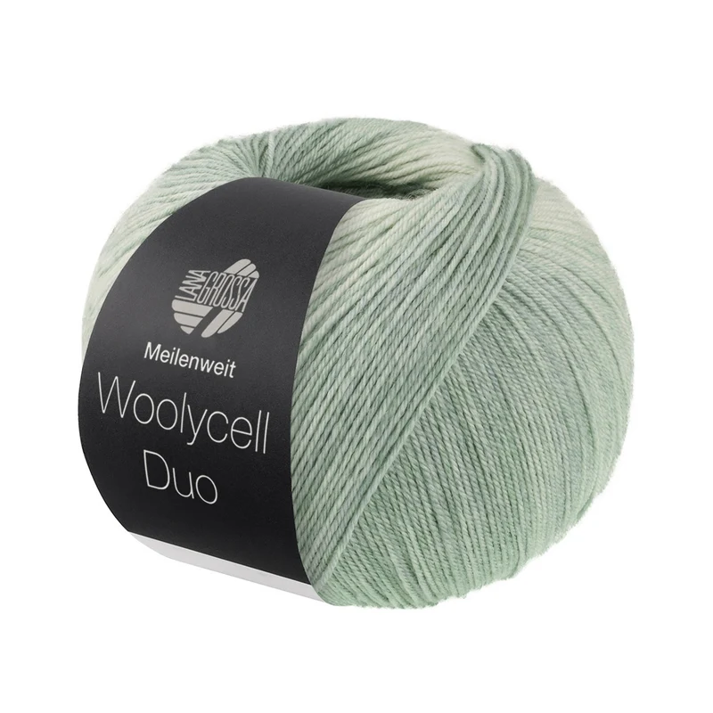 Lana Grossa Woolycell Duo 6007 Salbei-/Heu-/Pastellgrün