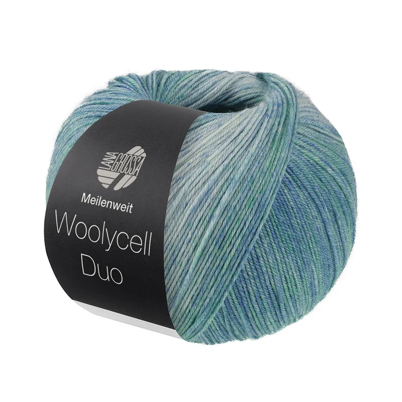 Lana Grossa Woolycell Duo 6006 Türkisblau/-Grün/Hell türkis