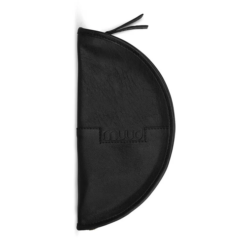 MUUD Dian – Schwarzes, handgefertigtes Lederetui 24 x 12 cm
