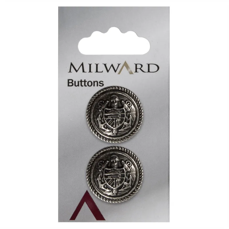 Milward Manschettenknöpfe Silber 22 mm (2 Stück)