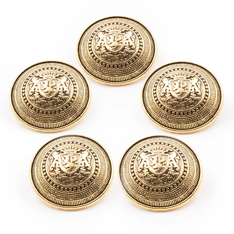 PPY Offiziersknöpfe 20 mm, altgoldfarben, 5 Stück