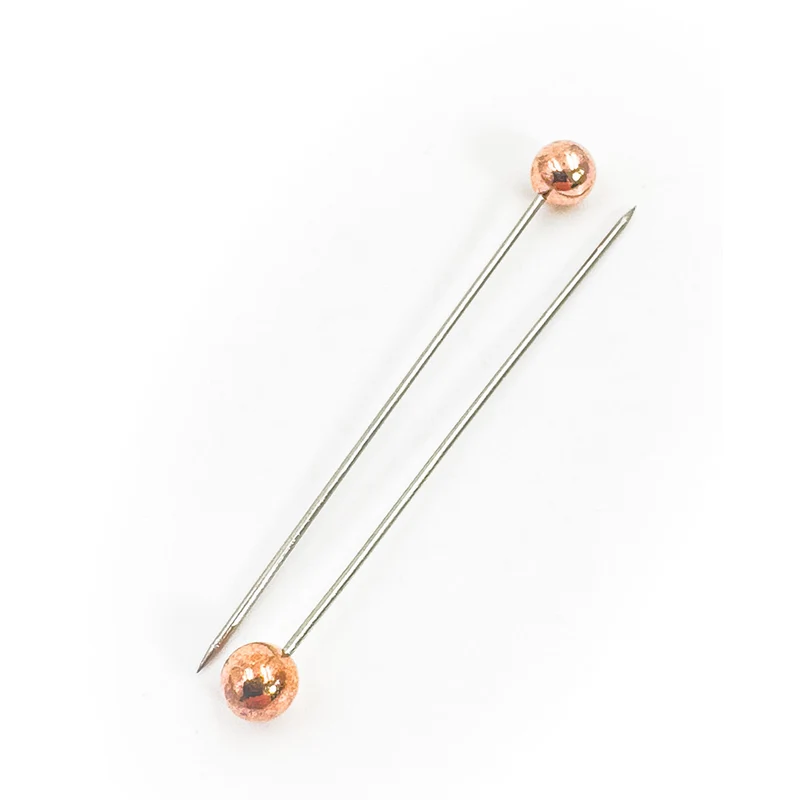 PPY-Stecknadeln mit Kopf, roségoldfarben, 50 Stück