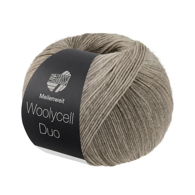 Lana Grossa Woolycell Duo 6010 Hell-/Perl-/Mausgrau