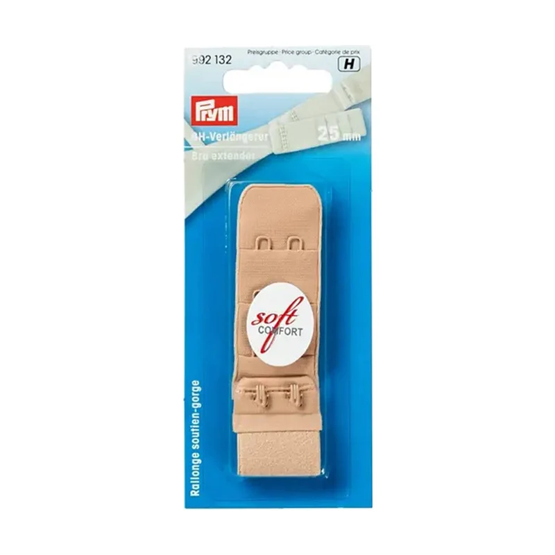 Prym BH-Verlängerungsstück 25 mm, 3 x 2 Haken, Nude