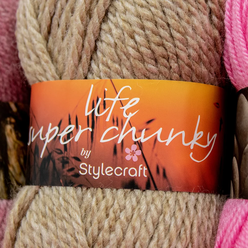 Stylecraft Life Super Chunky – Nepp-Farbtöne 2498 Black Nepp
