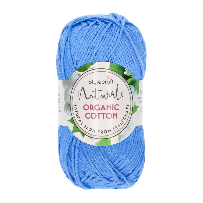 Stylecraft Naturals – Bio-Baumwolle DK 7198 Azurblau