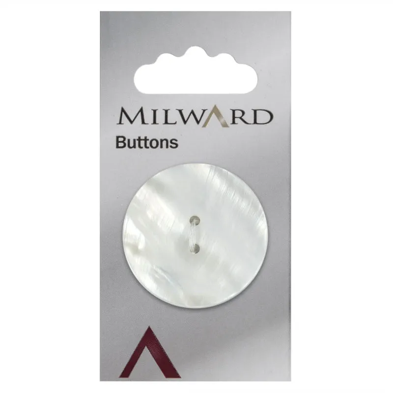 Milward-Knopf aus Perlmutt mit Relief, 34 mm (1 Stück)