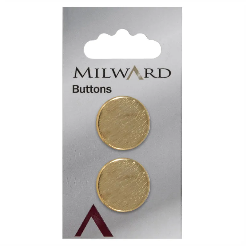 Milward Metallknopf aus Messing, 20 mm (2 Stück)