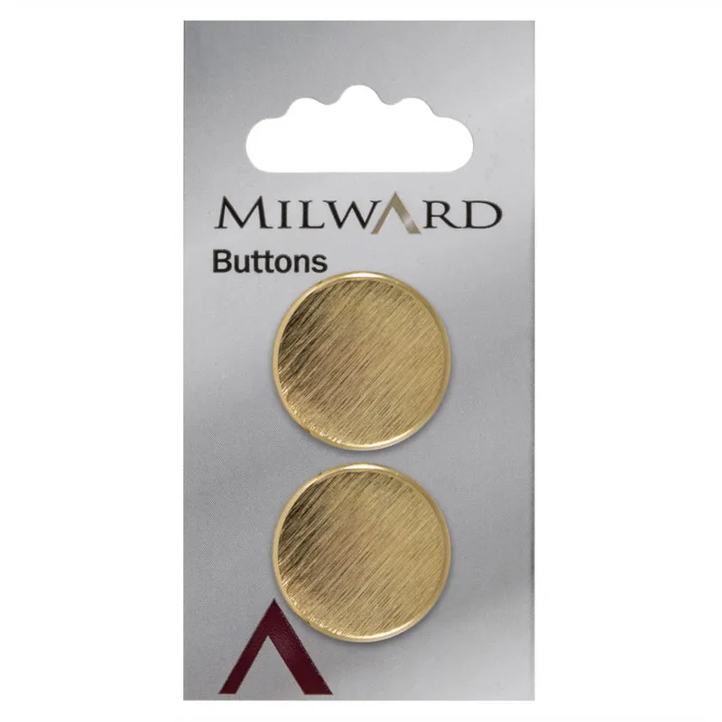 Milward Metallknopf aus Messing, 22 mm (2 Stück)