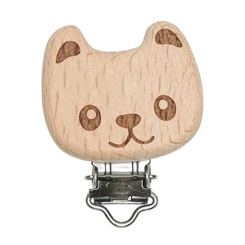 Go Handmade Holz-Schnullerhalter „Bär“