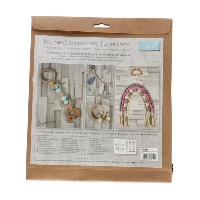 Trimits Makramee-Accessoires-Starterpaket 02 Pastell