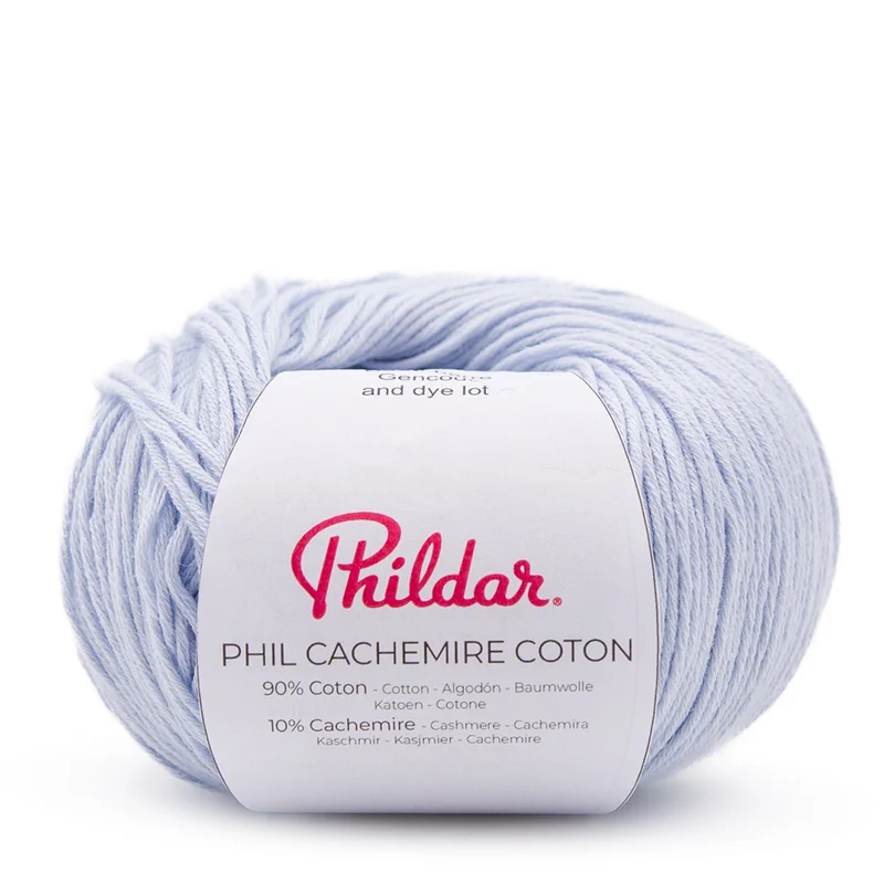Phildar Phil Cachemire Coton 1079 Babyblau