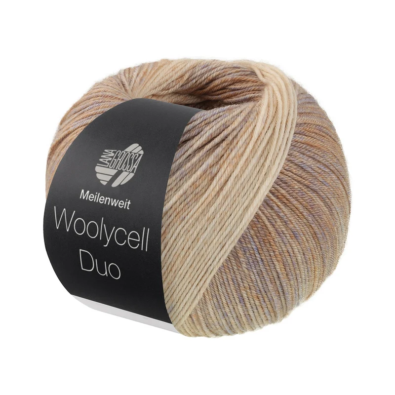 Lana Grossa Woolycell Duo 6009 Beige/Sandbeige/Grau