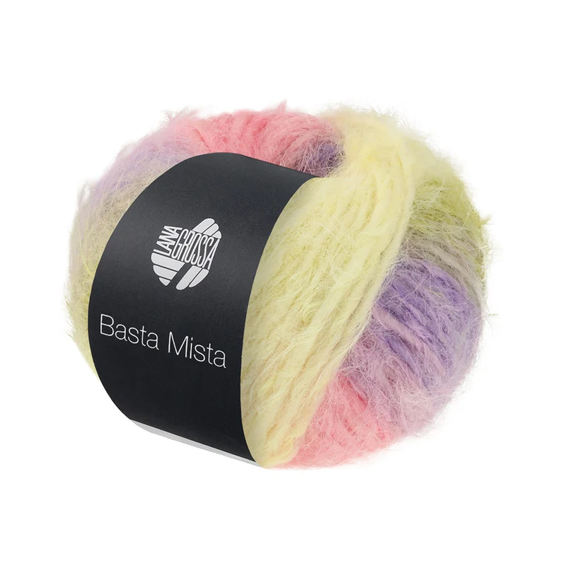 Lana Grossa Basta Mista 112 Creme/Vanille/Limette/Graugrün/Rosa/Flieder/Lavendel