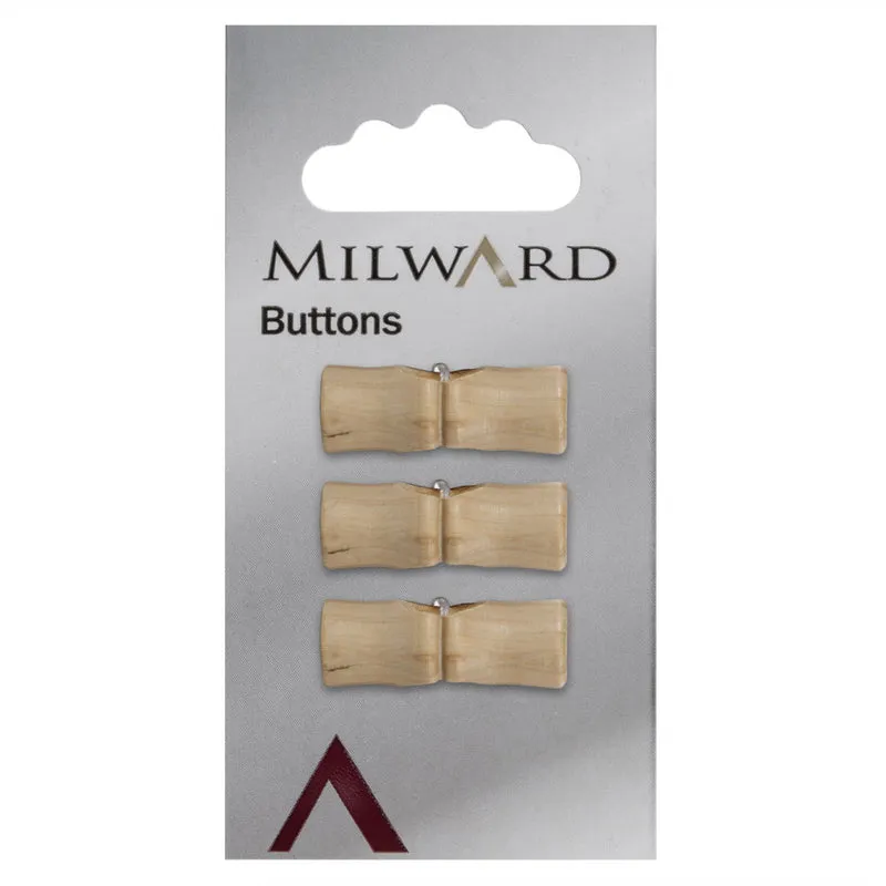 Milward Knebel aus Holz, 25 mm (3 Stück)