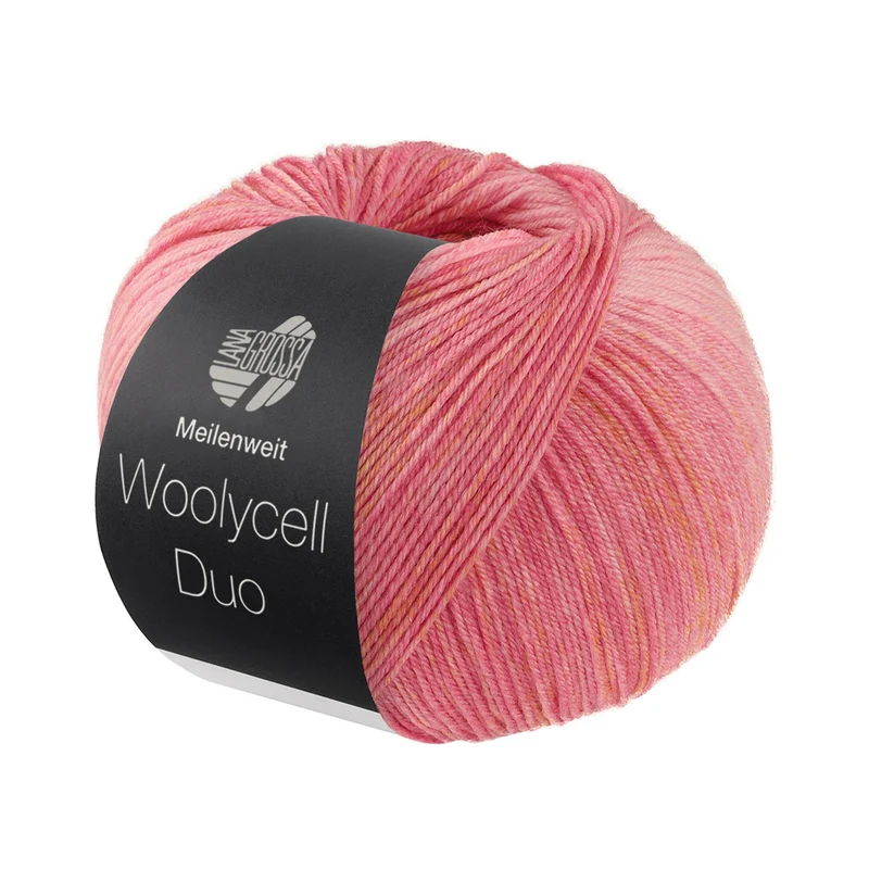 Lana Grossa Woolycell Duo 6001 Rosa/Pink/Blassorange