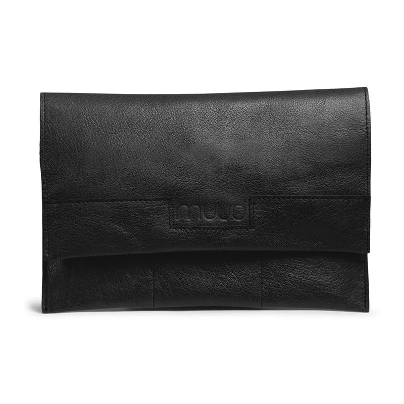 MUUD Hepburn Black – Handgefertigtes Lederetui 17 x 28 cm