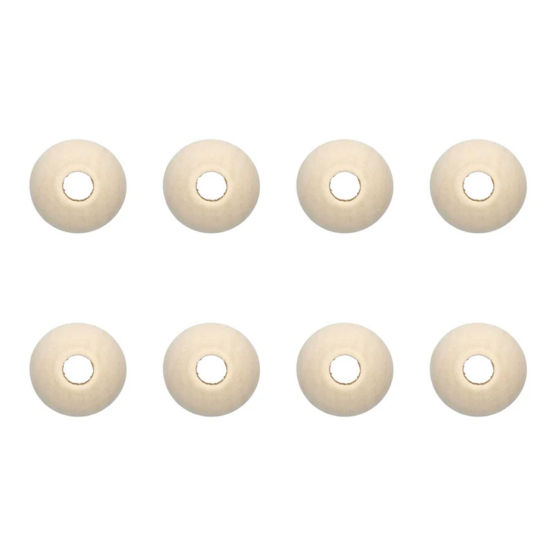 Rico Makramee Holzperlen 25 mm – 8 Stück